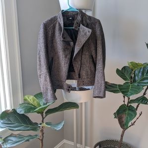 H&M Wool Twill Moto Biker Jacket - Sz 4